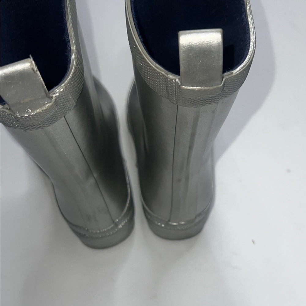 Hatley Metallic Gray Kids Rain Boots - Picture 4 of 9